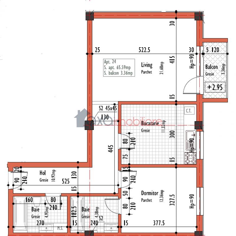 Apartment 2 rooms for sell in Cluj-napoca, ward Dambul Rotund