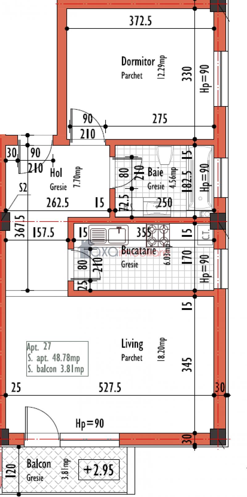 Apartment 2 rooms for sell in Cluj-napoca, ward Dambul Rotund