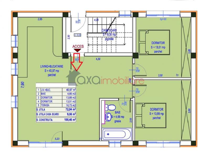 Apartament 3 camere de vanzare in Cluj-Napoca, cartier Europa