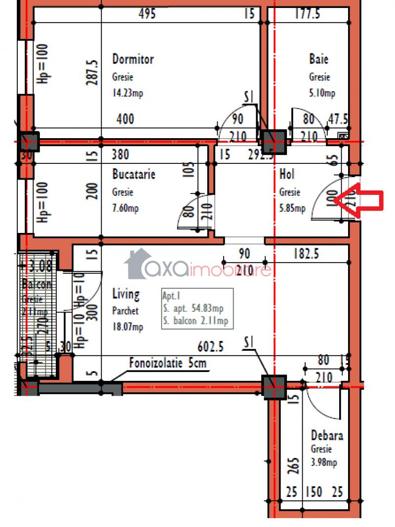 Apartament 2 camere de vanzare in Cluj-Napoca, cartier Semicentral