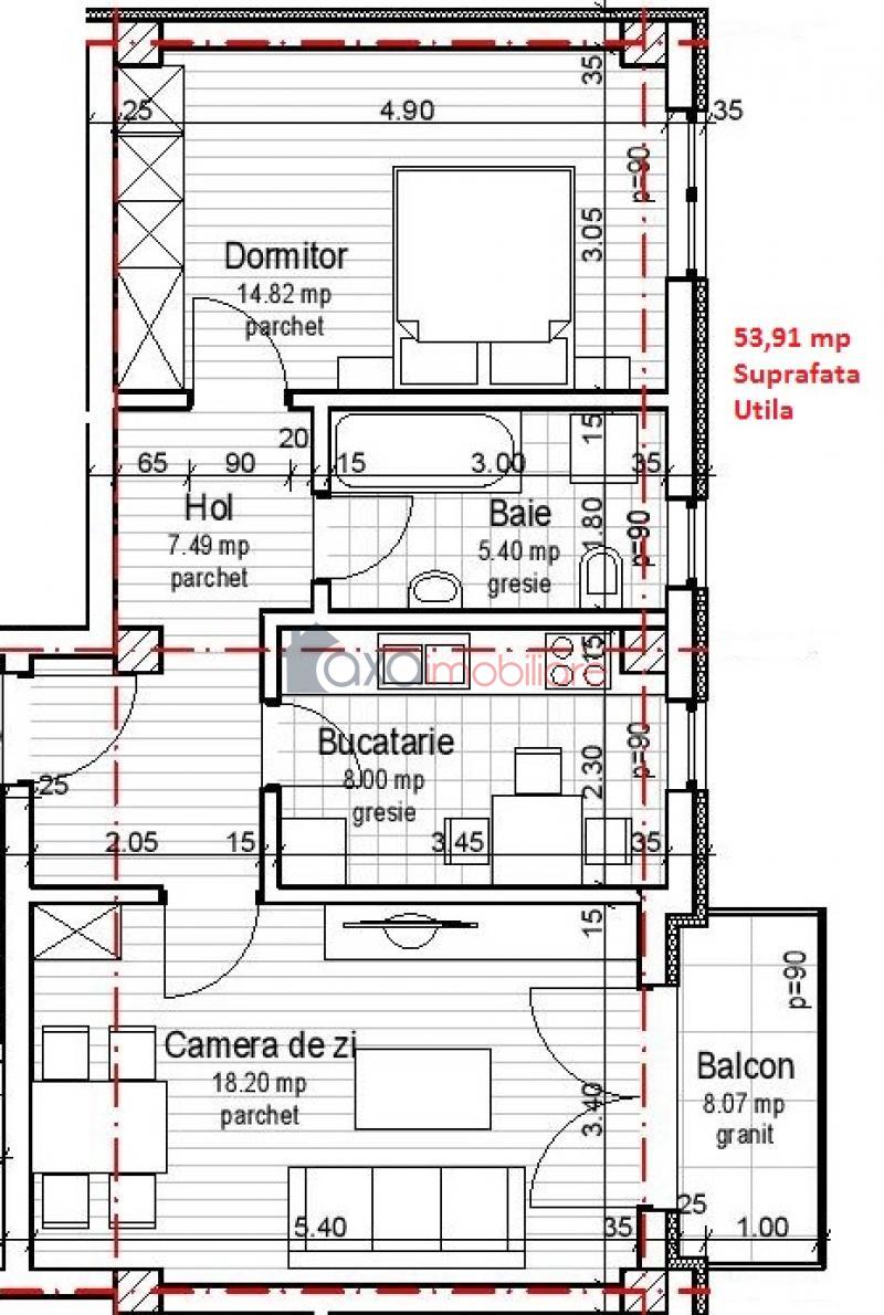 Apartament 2 camere de vanzare in Cluj-Napoca, cartier Marasti