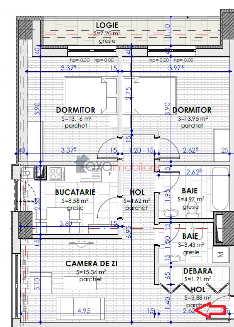 Apartament 3 camere de vanzare in Cluj-Napoca, cartier Buna Ziua