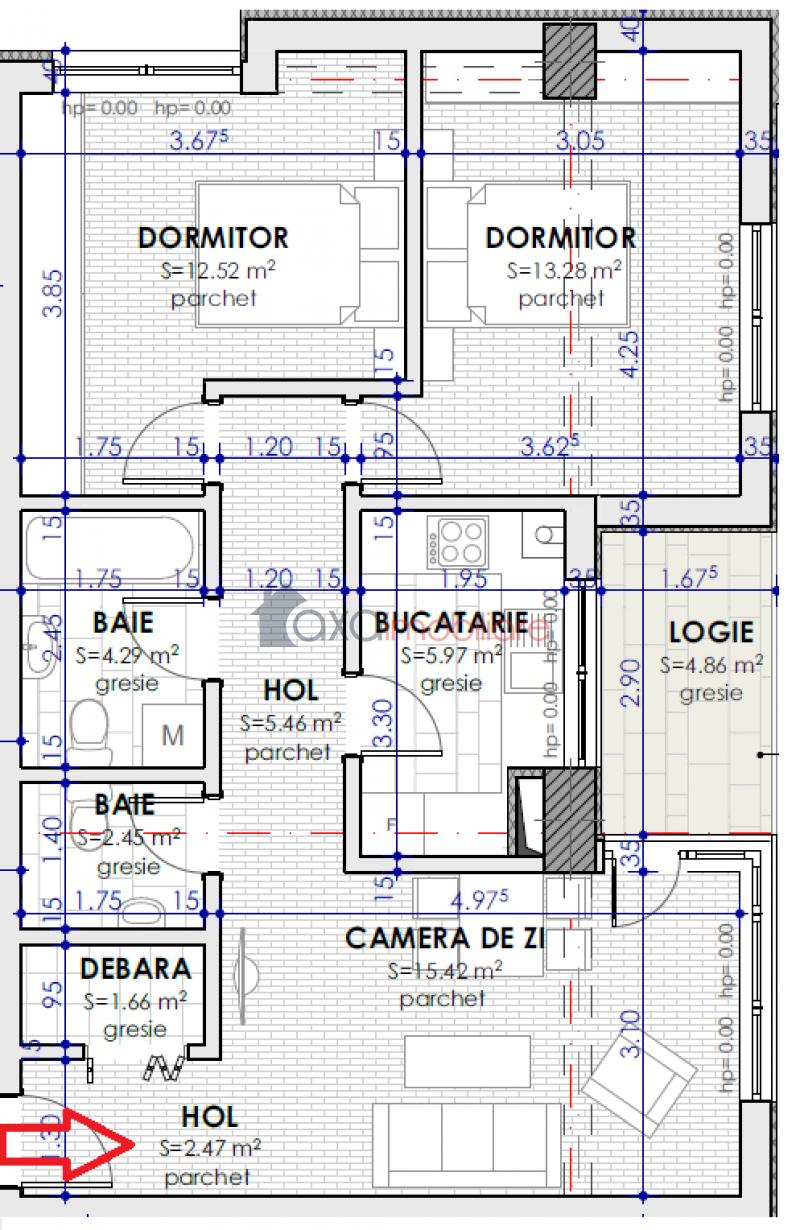 Apartament 3 camere de vanzare in Cluj-Napoca, cartier Buna Ziua