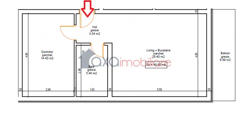 Apartament 2 camere de vanzare in Floresti