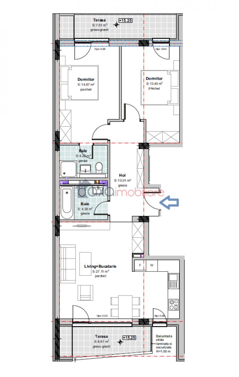 Apartament 3 camere de vanzare in Cluj-Napoca, cartier Gheorgheni