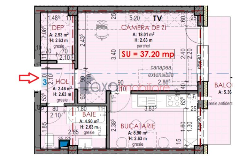 Apartament 1 camere de vanzare in Floresti